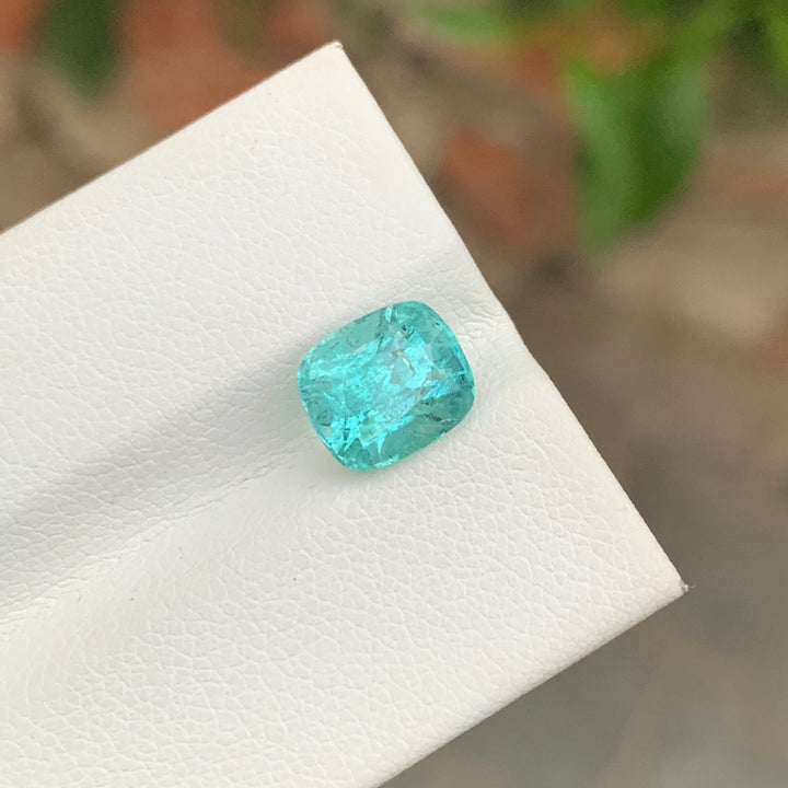 2.80 Carats Faceted Tourmaline Blue Seafoam Gemstone