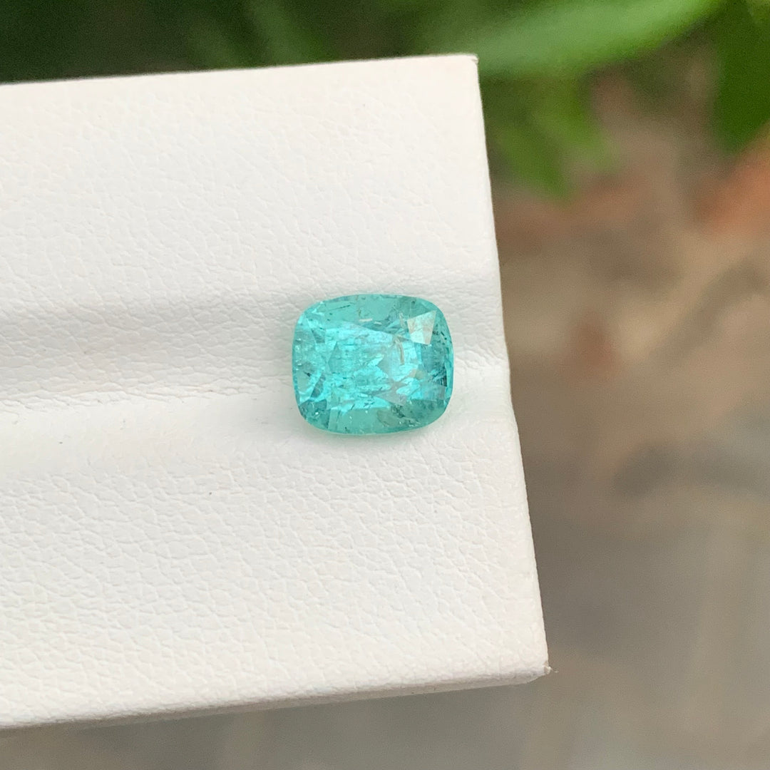 2.80 Carats Faceted Tourmaline Blue Seafoam Gemstone