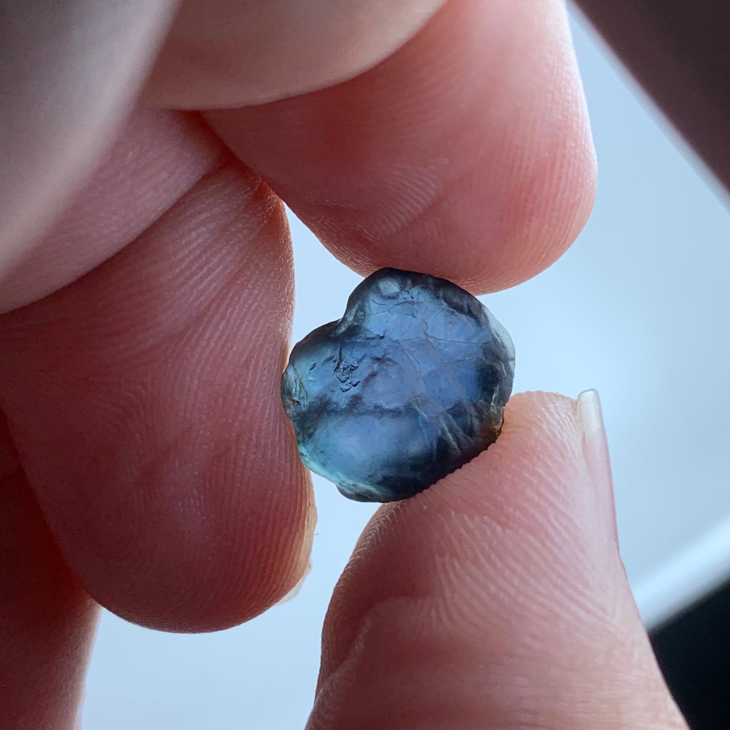 6.45 Carats Facet rough blue Sapphire