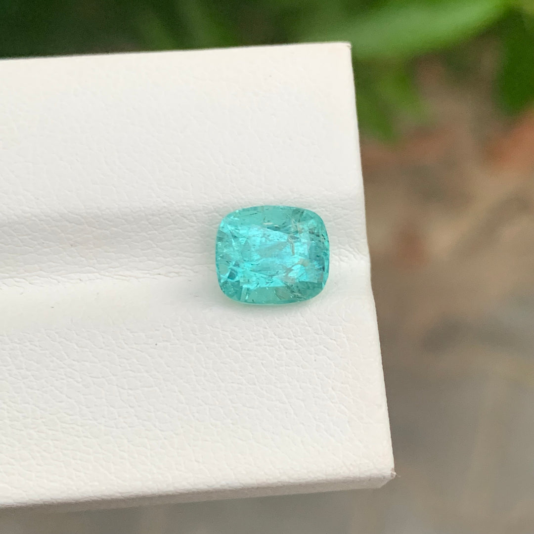 2.80 Carats Faceted Tourmaline Blue Seafoam Gemstone