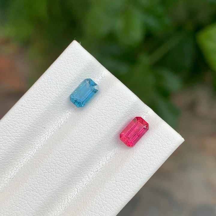 1.05 Carats Faceted Tourmaline Reverse Pair