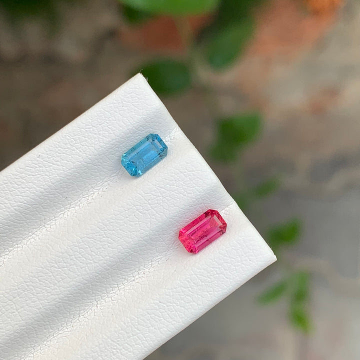 1.05 Carats Faceted Tourmaline Reverse Pair