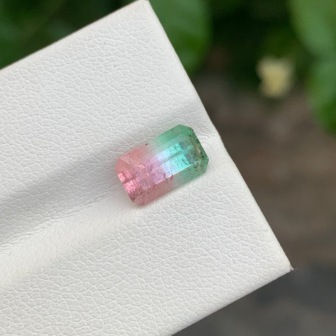 2.35 Carats Bicolor Faceted Tourmaline Gemstone