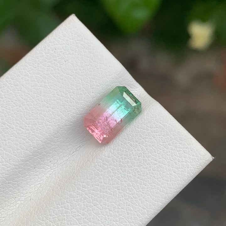 2.35 Carats Bicolor Faceted Tourmaline Gemstone