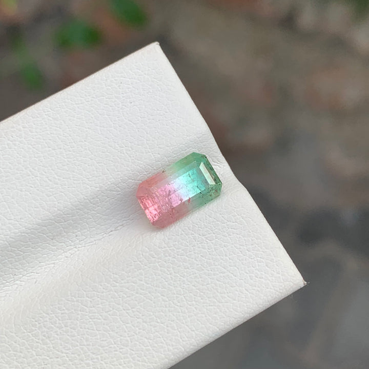 2.35 Carats Bicolor Faceted Tourmaline Gemstone