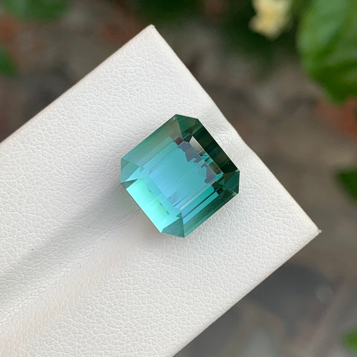 12.65 Carats Top Quality Teal Green Loose Tourmaline