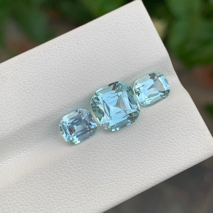 5.00 Carats Faceted Aquamarine Gemstone Set For Jewelry