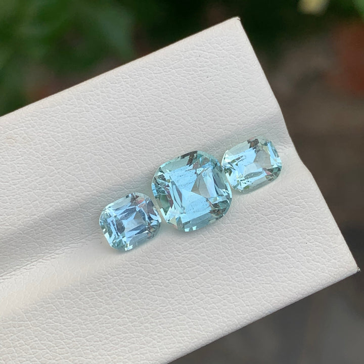 5.00 Carats Faceted Aquamarine Gemstone Set For Jewelry