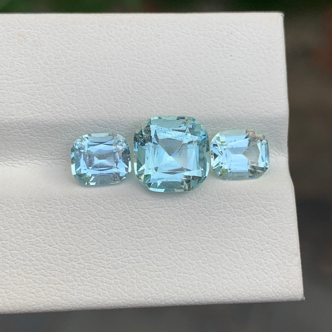 5.00 Carats Faceted Aquamarine Gemstone Set For Jewelry