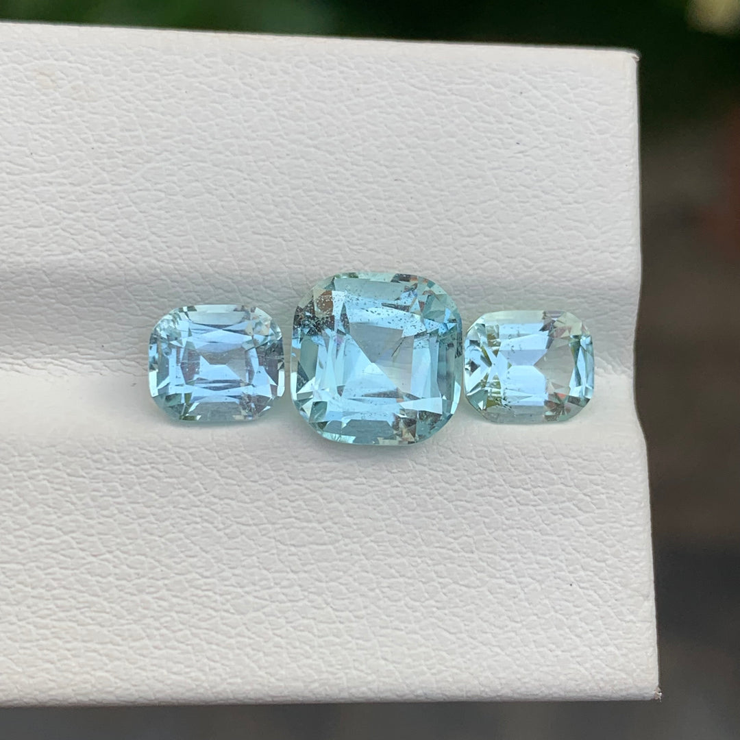 5.00 Carats Faceted Aquamarine Gemstone Set For Jewelry