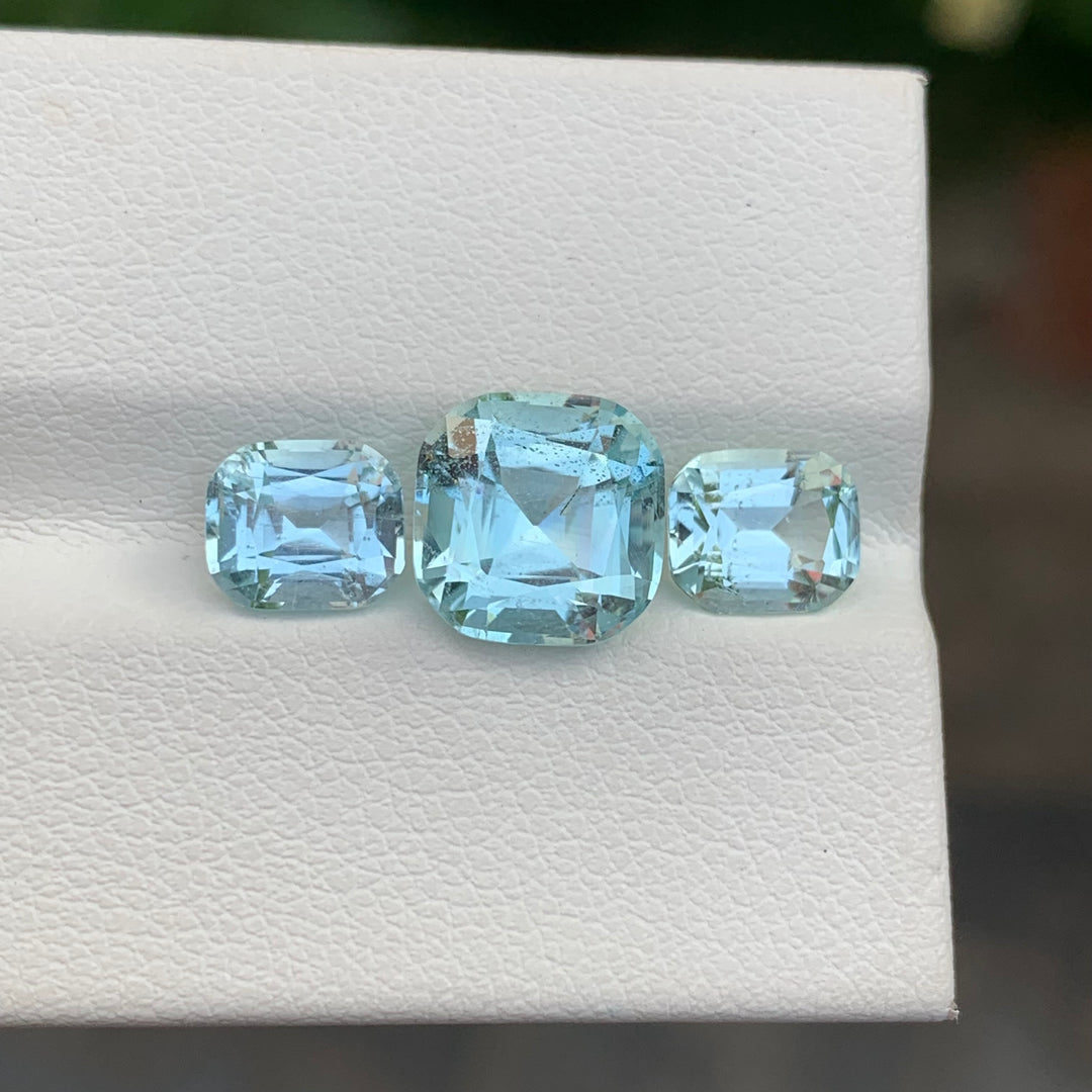 5.00 Carats Faceted Aquamarine Gemstone Set For Jewelry