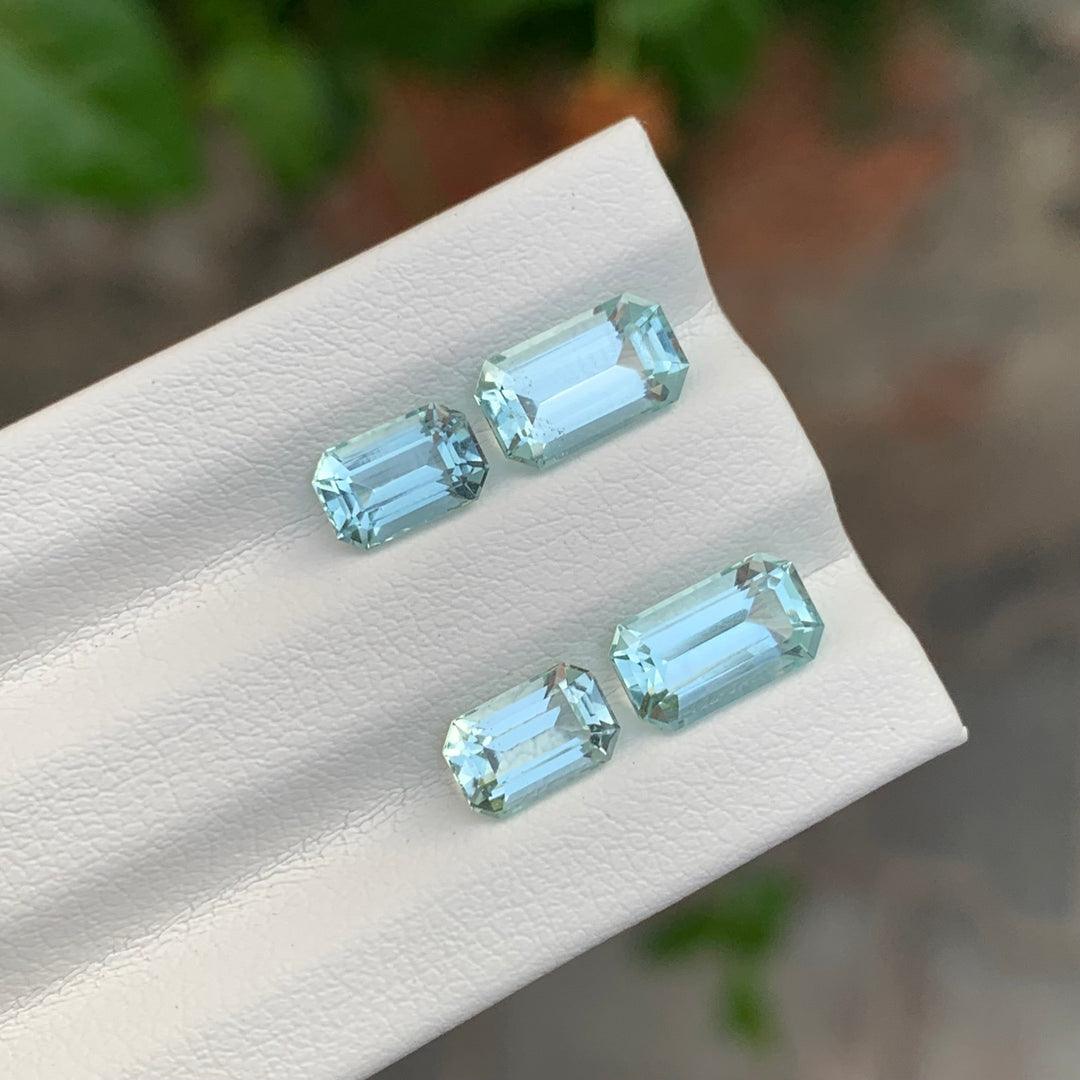 4.10 Carats Faceted Aquamarine Gemstone Set