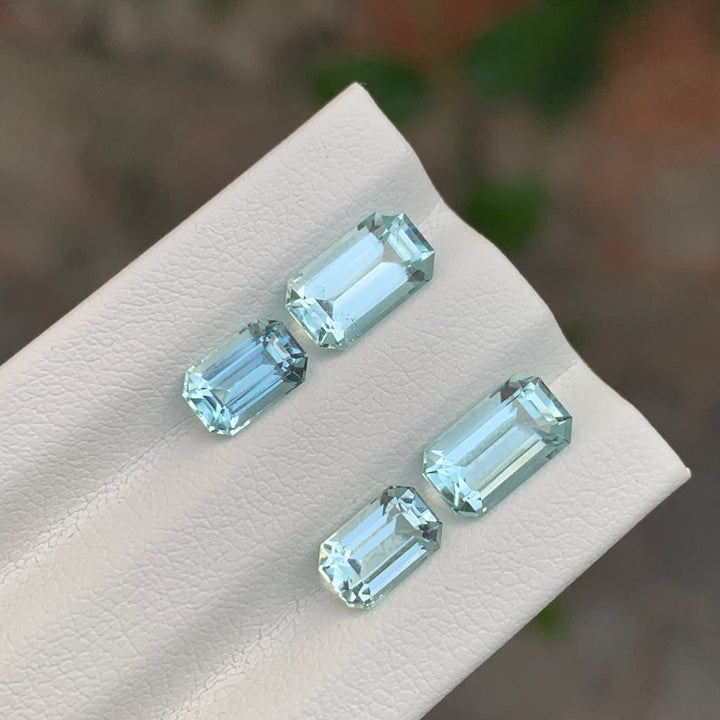 4.10 Carats Faceted Aquamarine Gemstone Set