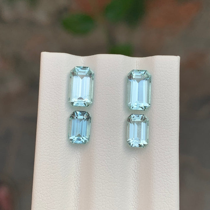 4.10 Carats Faceted Aquamarine Gemstone Set