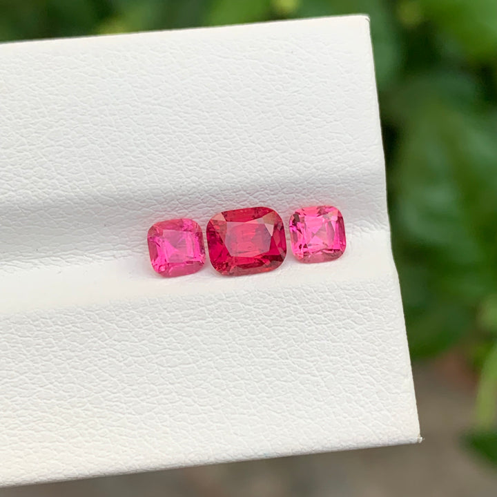 1.80 Carats Beautiful Faceted Tourmaline Gemstones Set For Jewelry