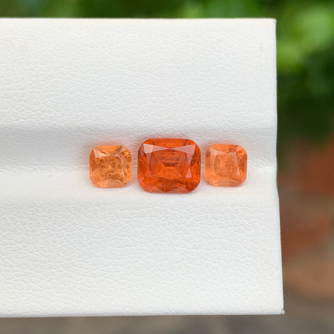 3.50 Carats Faceted Spessartine Garnet Set