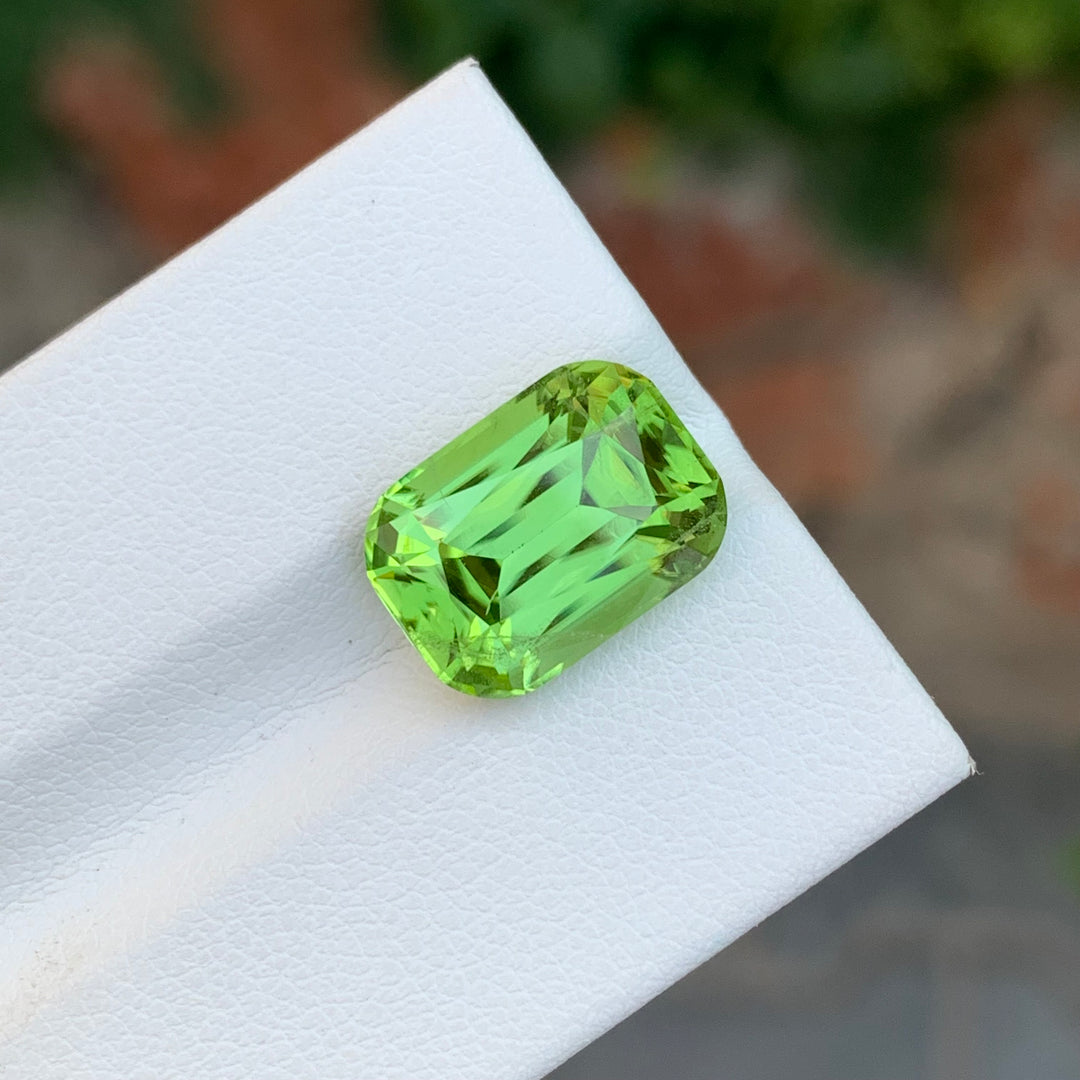 7.60 Carats Tremendous Cushion Cut Faceted Peridot