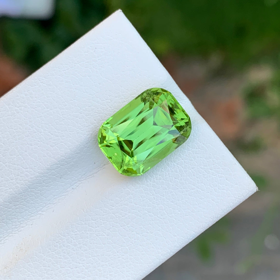 7.60 Carats Tremendous Cushion Cut Faceted Peridot