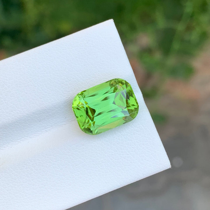 7.60 Carats Tremendous Cushion Cut Faceted Peridot