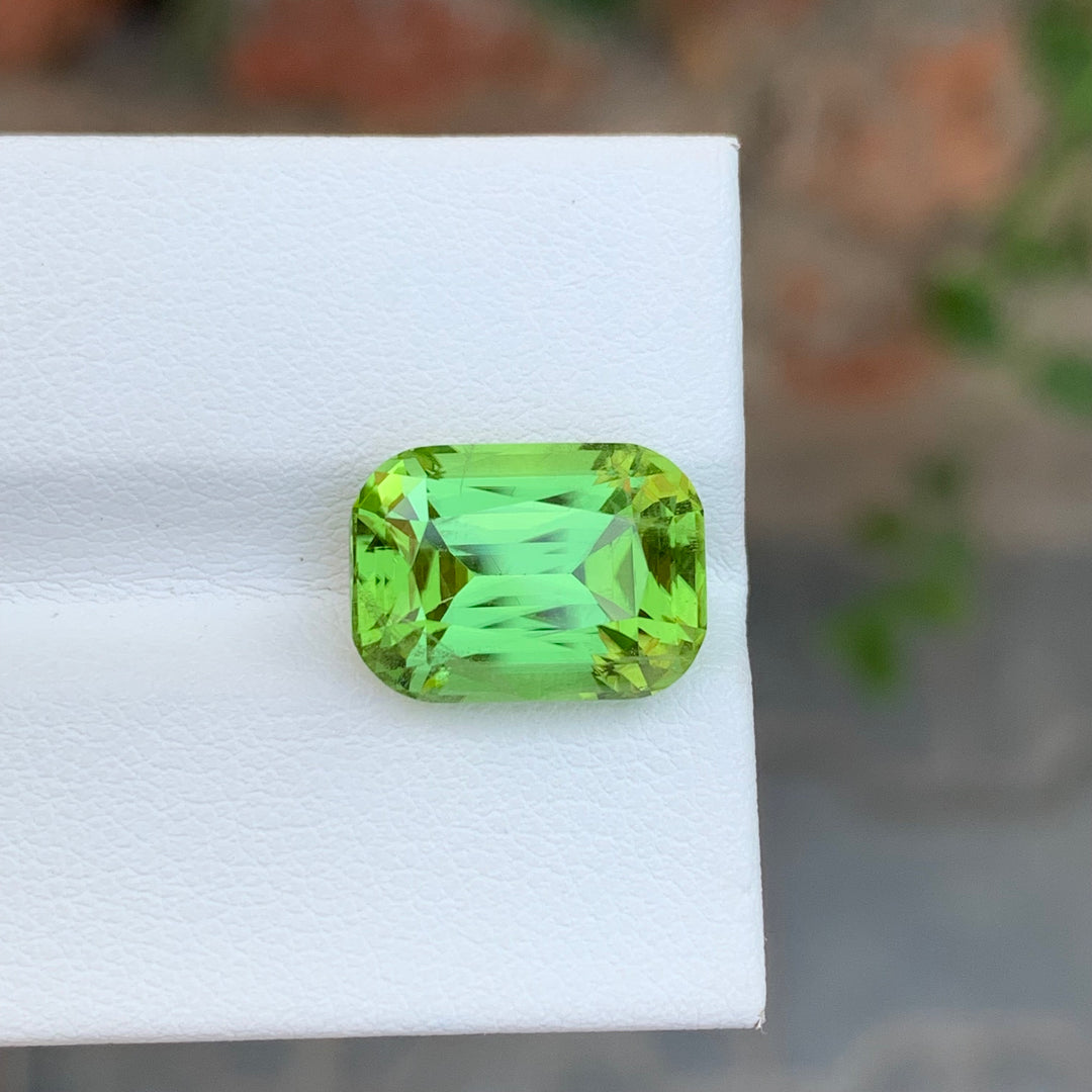 7.60 Carats Tremendous Cushion Cut Faceted Peridot