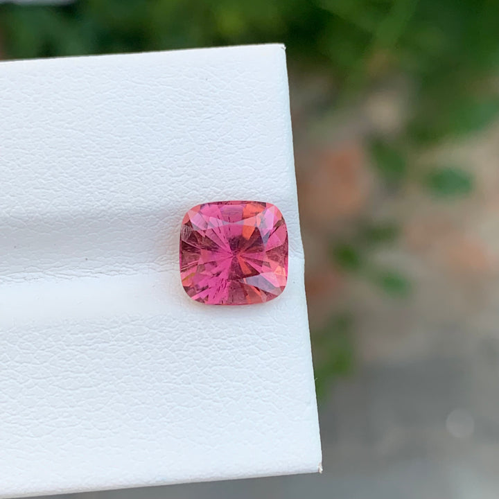 2.65 Carats Cushion Shape Faceted Pink Tourmaline