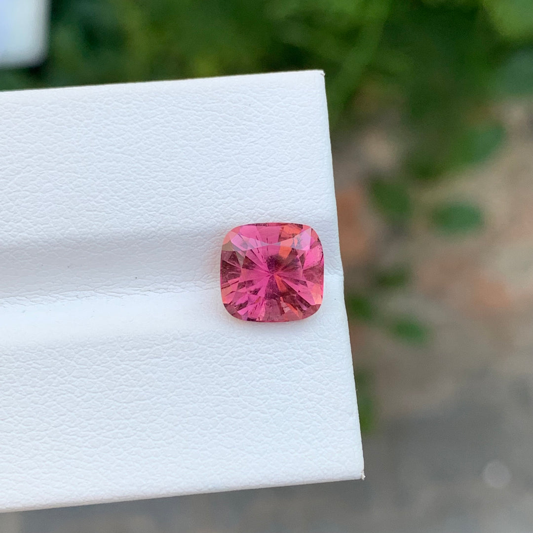 2.65 Carats Cushion Shape Faceted Pink Tourmaline