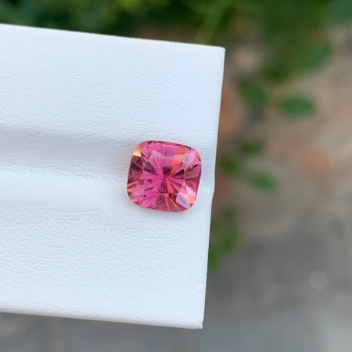 2.65 Carats Cushion Shape Faceted Pink Tourmaline