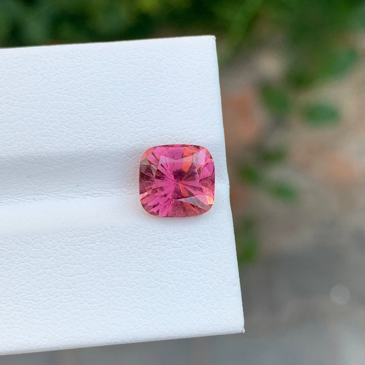 2.65 Carats Cushion Shape Faceted Pink Tourmaline