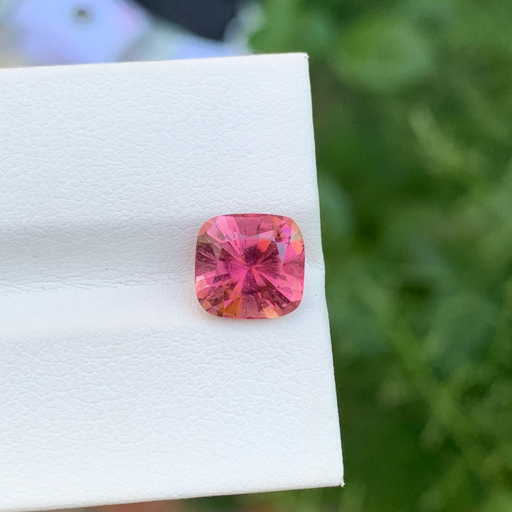 2.65 Carats Cushion Shape Faceted Pink Tourmaline