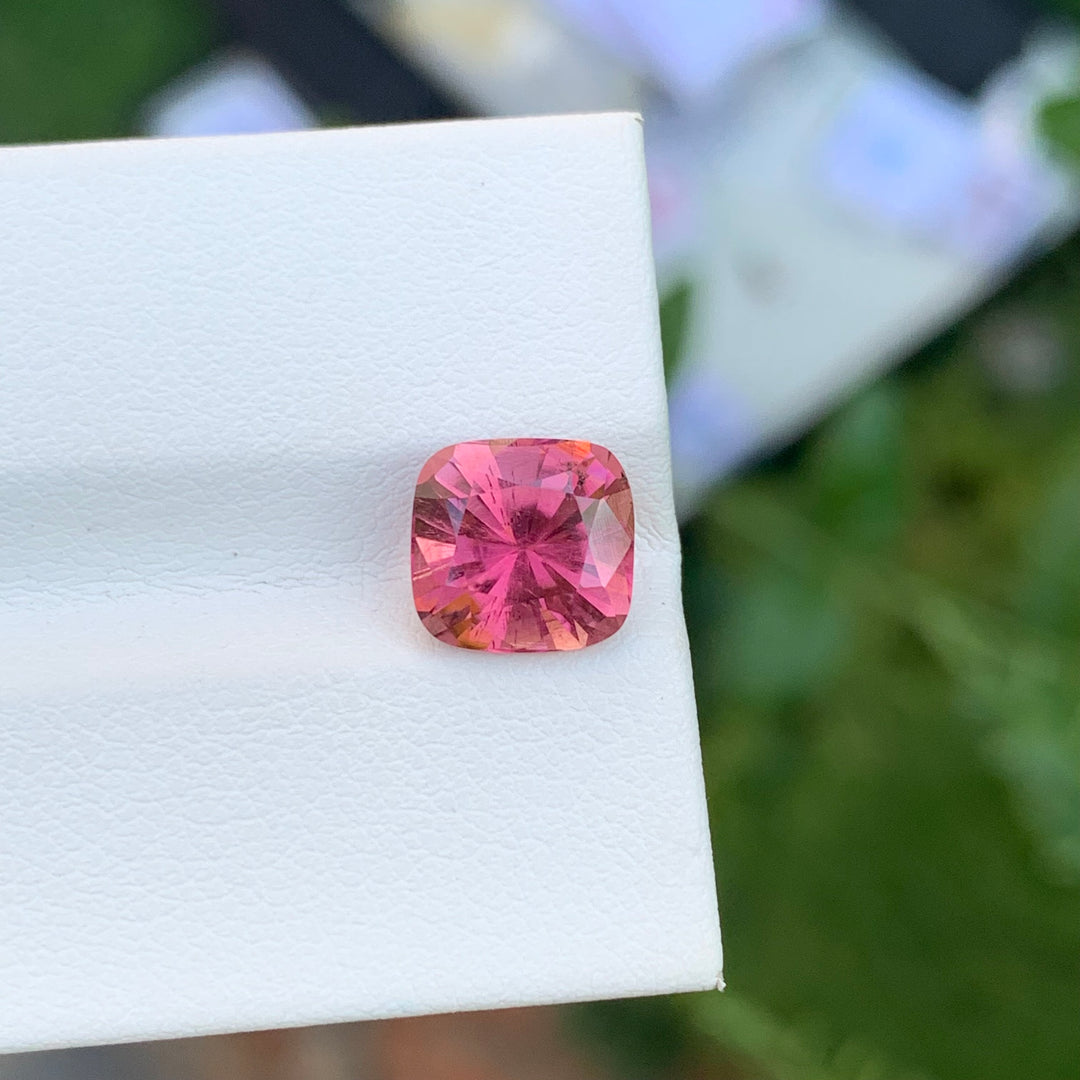 2.65 Carats Cushion Shape Faceted Pink Tourmaline