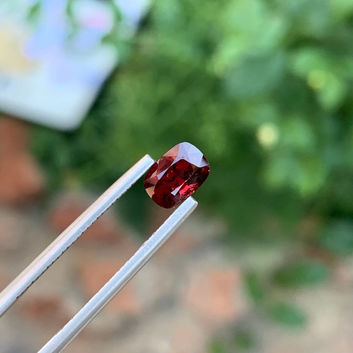 1.55 Carats Blood Red Faceted Burmese Spinel