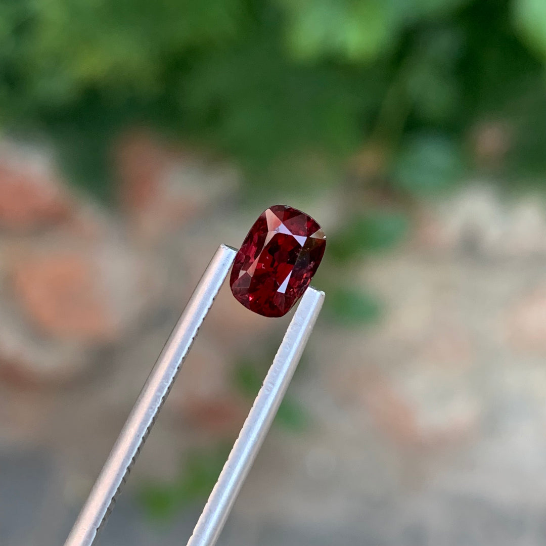 1.55 Carats Blood Red Faceted Burmese Spinel