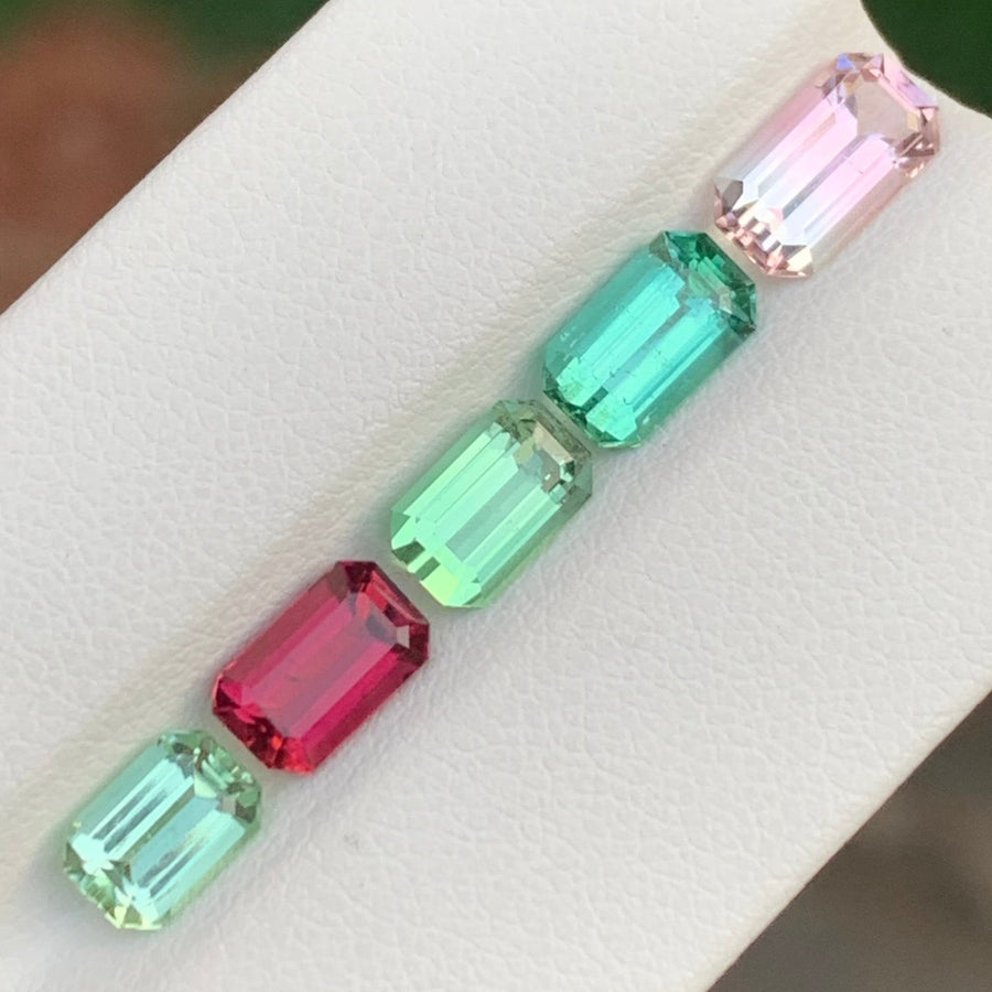 faceted tourmaline lot