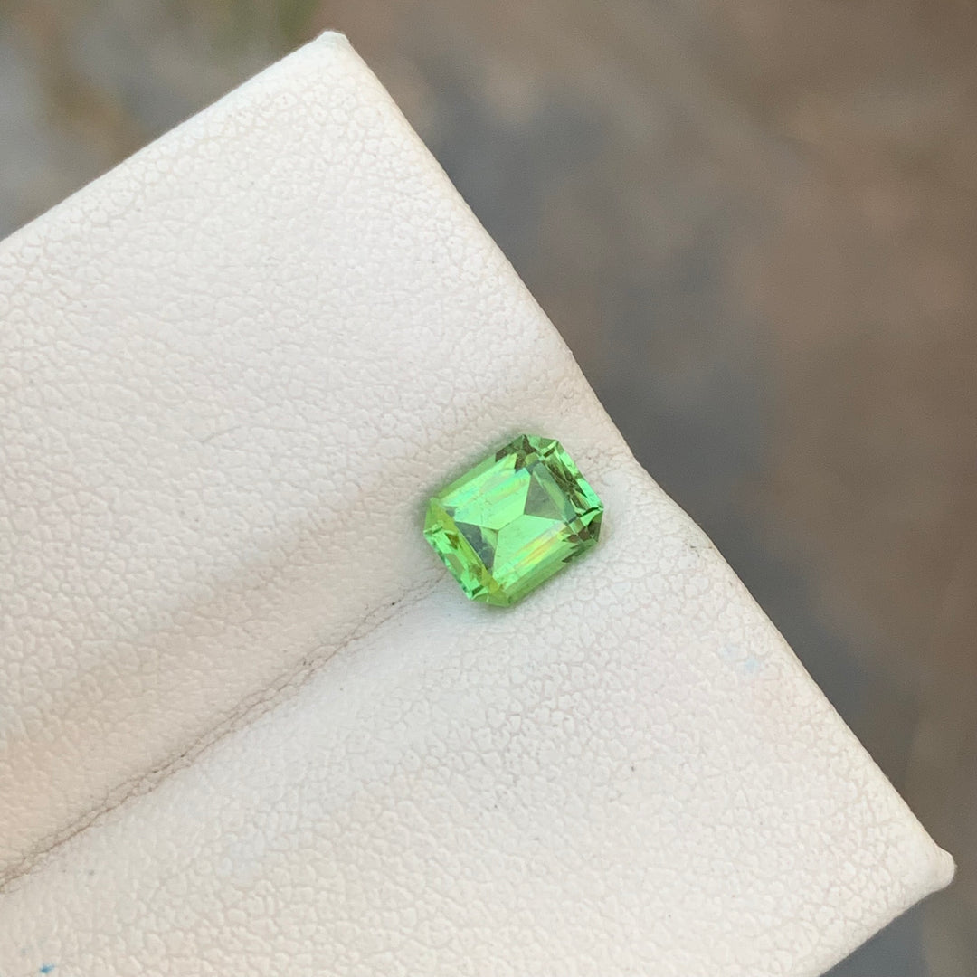 Spectacular 1.00 Carats Loose Emerald Shape Green Tourmaline