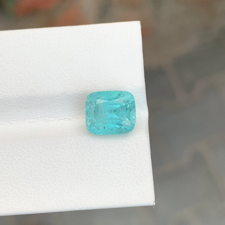 3.65 Carats Cushion Shape Loose Seafoam Tourmaline