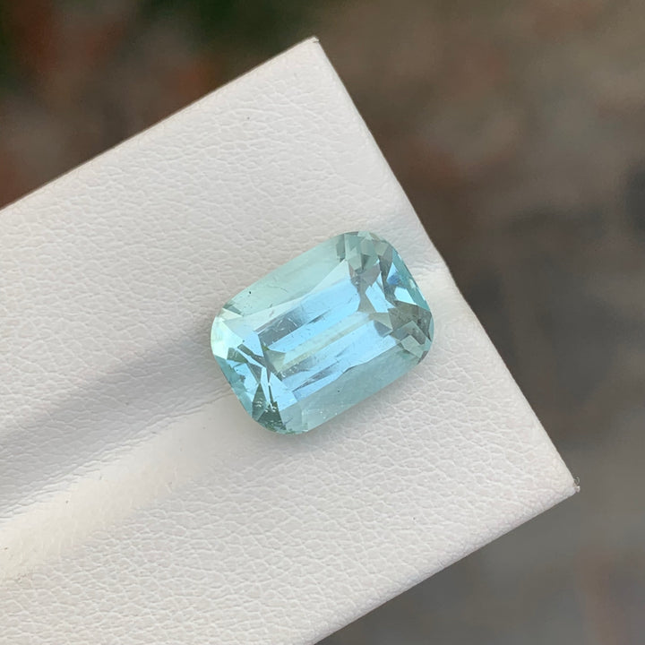 6.60 Carats Cushion Shape Loose Aquamarine