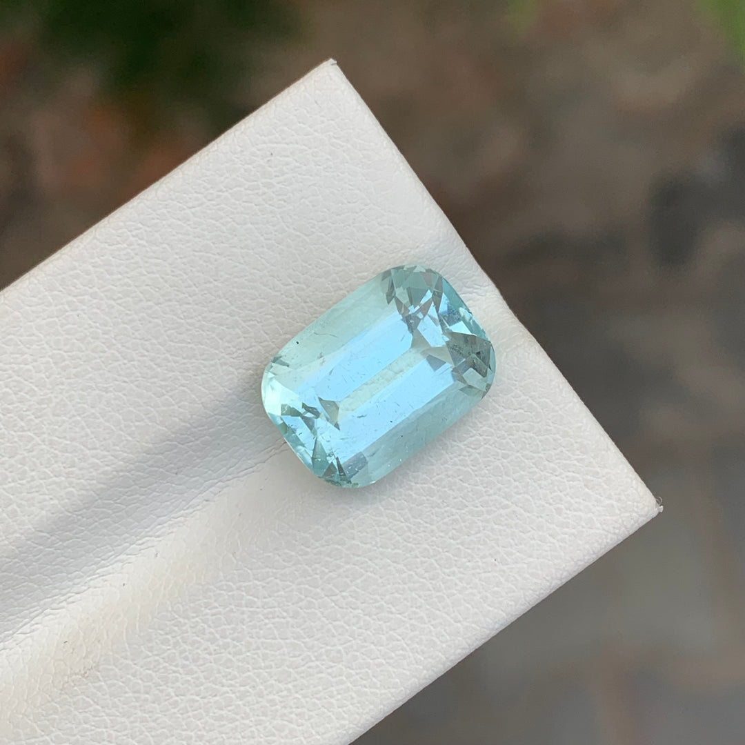 6.60 Carats Cushion Shape Loose Aquamarine