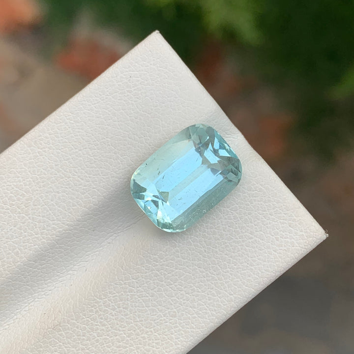 6.60 Carats Cushion Shape Loose Aquamarine