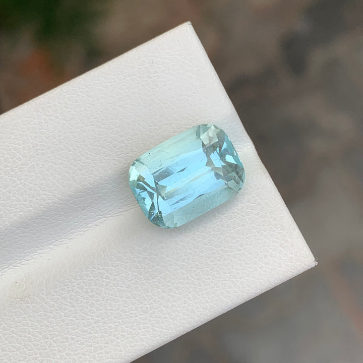 6.60 Carats Cushion Shape Loose Aquamarine