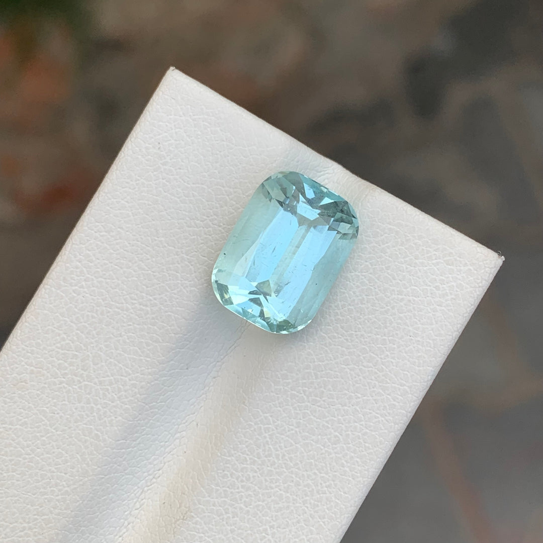 6.60 Carats Cushion Shape Loose Aquamarine