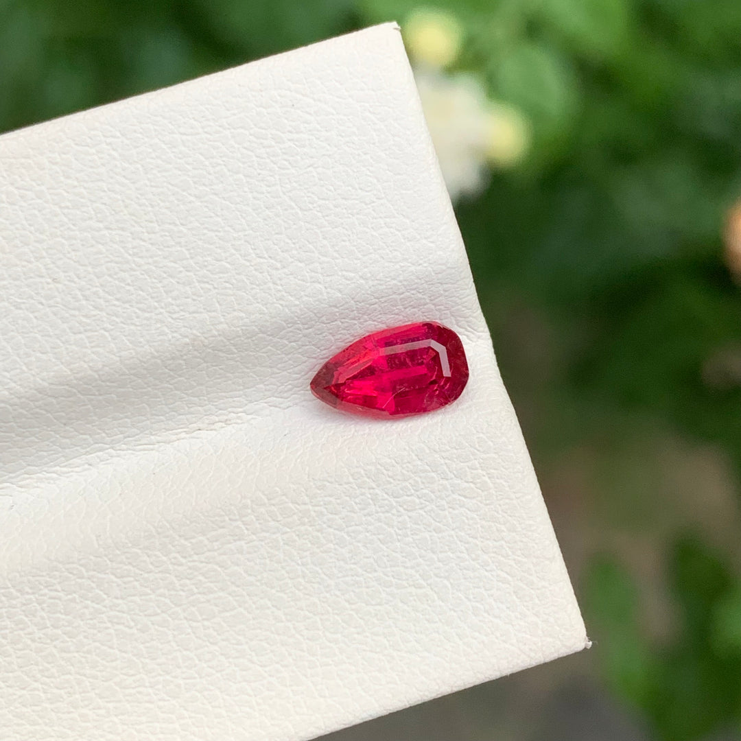 0.90 Carats Faceted Rubellite Tourmaline Tear Shape