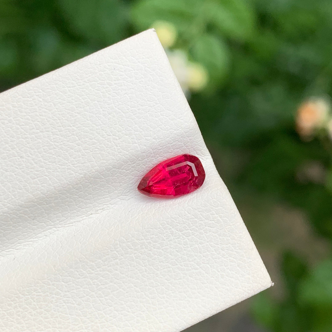 0.90 Carats Faceted Rubellite Tourmaline Tear Shape