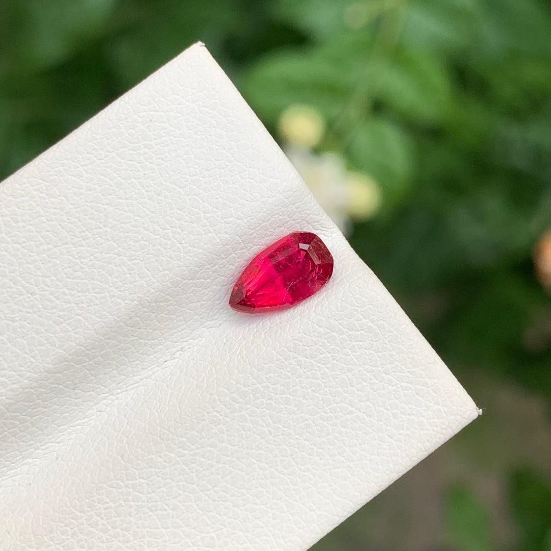 0.90 Carats Faceted Rubellite Tourmaline Tear Shape