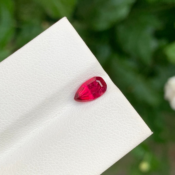 0.90 Carats Faceted Rubellite Tourmaline Tear Shape