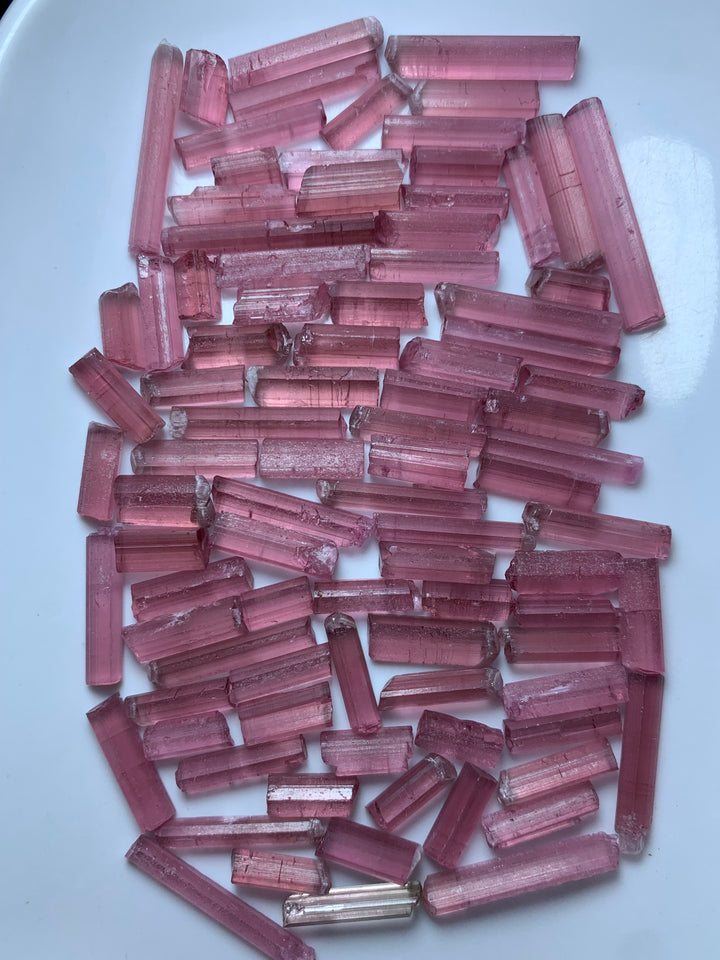 46 Grams Lovely Facet Rough Pink Tourmaline Crystals