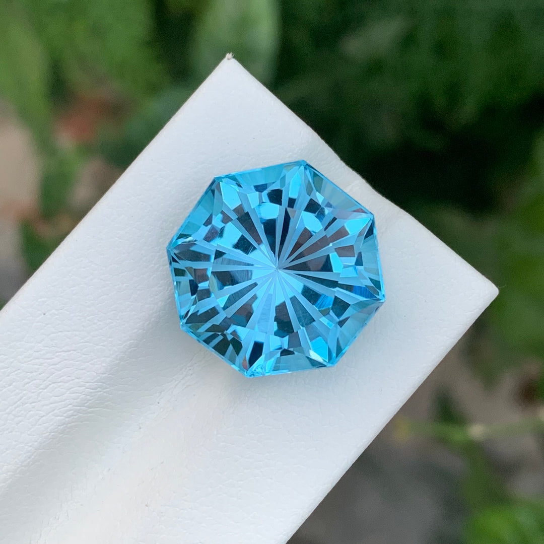 19.50 Carats Natural Loose Sky Blue Topaz Octagon Shape