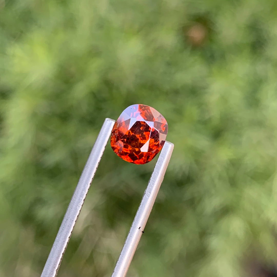Exquisite 2.30 Carat Faceted Orangish Red Sphalerite
