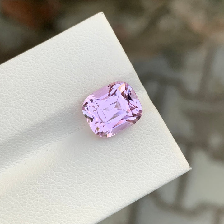 5.40 Carats Cushion Cut Faceted Kunzite