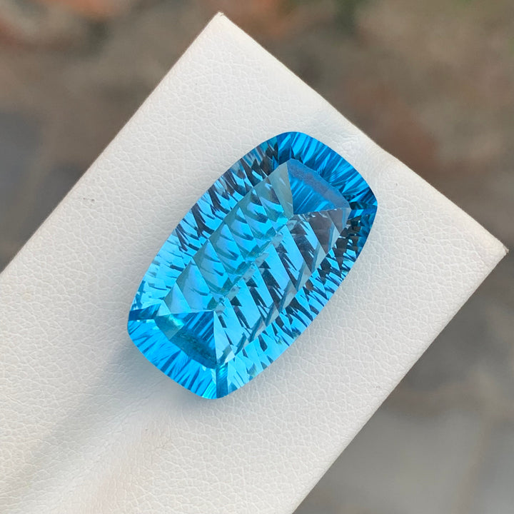 28.35 Carats Laser Cut Faceted Sky Blue Topaz