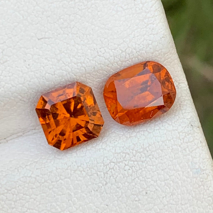 Tremendous 3.65 Carats Faceted Hessonite Garnets